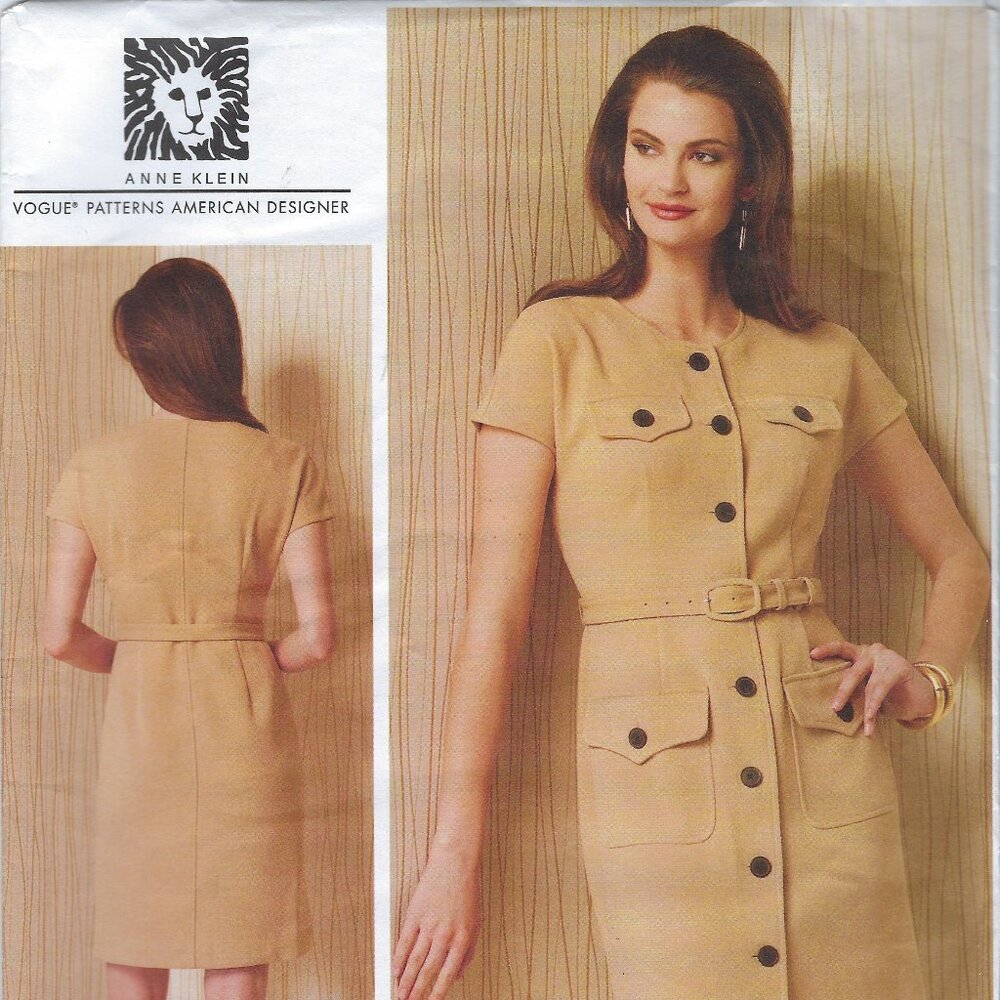 Vogue Anne Klein American Designer Pattern V1500 Sizes 14-22 UNCUT - Easy
